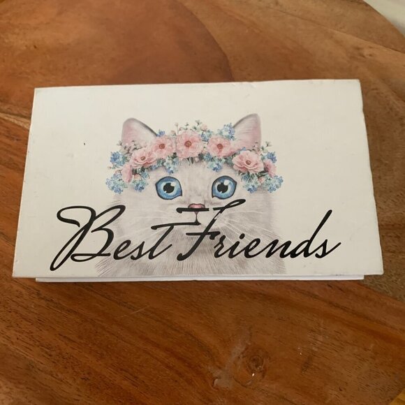 Grace + OK 1984 "Best Friends" Cat Lover Necklace & Cat Collar Charm Set Gold - Picture 4 of 7